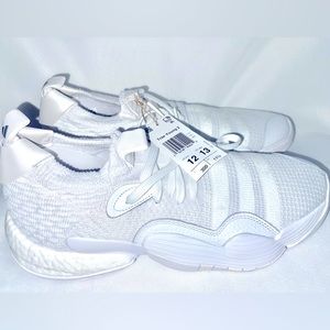 Adidas Trae Young 2 men’s basketball shoes, triple white.